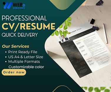 Elegant Resume Design Service, CV designs, CV writing in Saudi Arabia For Gain Job